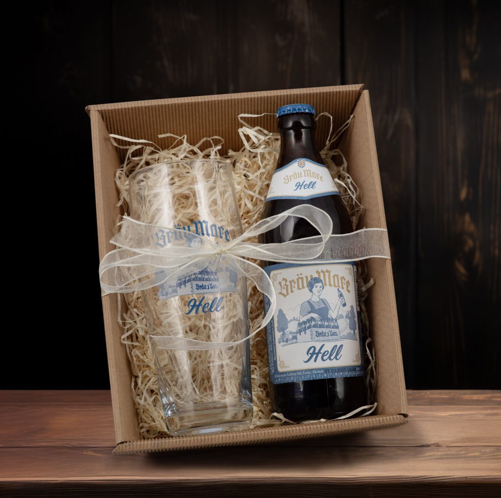 Oktoberfest Still Life with Beer Mug, Autumn Flowers on Wooden P